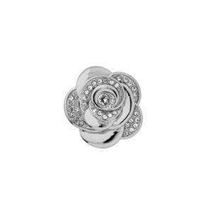 Blume mit weissen Kristallen