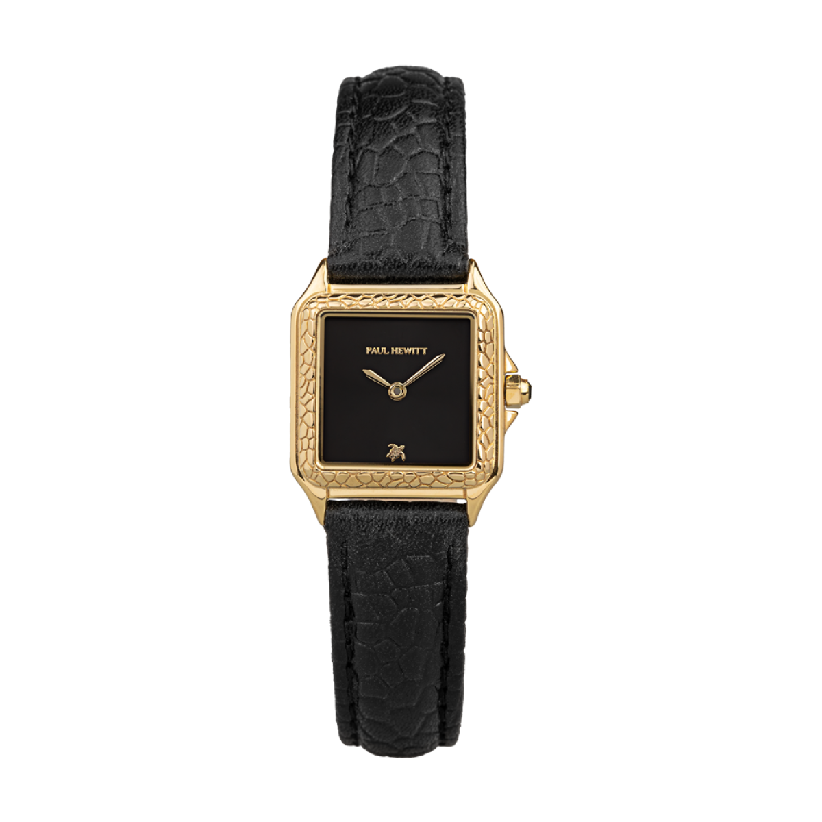 Petite Tortue Gold Schwarz PU-Leder Schwarz PH-W-2024