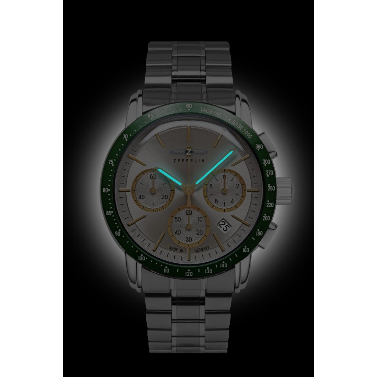 Zeppelin Herrenuhr Quarz Chronograph mit Metallarmband 8878MB5 – Bild 2