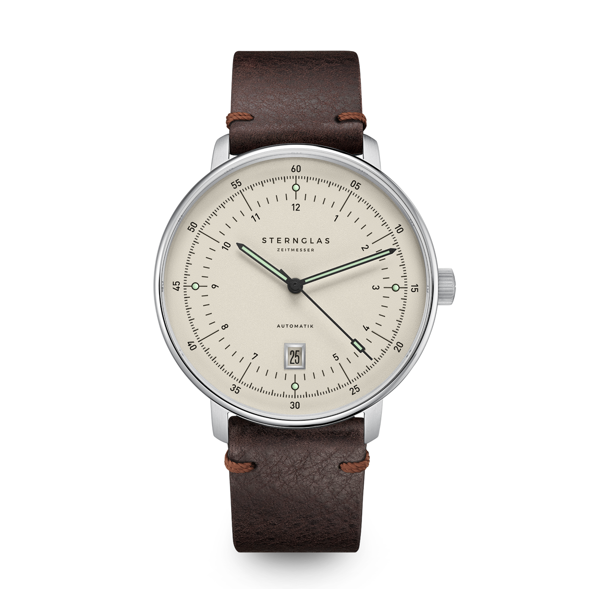 HAMBURG Pro Automatik alabaster silber / Vintage 20 mokka silber S02-HP26-VI11